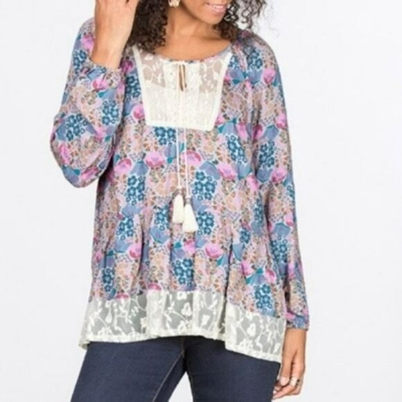 Matilda Jane Women's Long Sleeve Boho Blouse Purple Size M - Picture 1 of 10